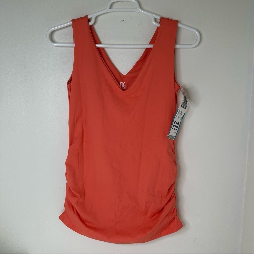 Fig clothing Ocean Pom Top papaya size L